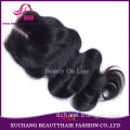 Remy Virgin Hair Top Lace Closure Human Hair Weft in 4 X 4 Brazilian Hair Body Waver (BHF-LC032)